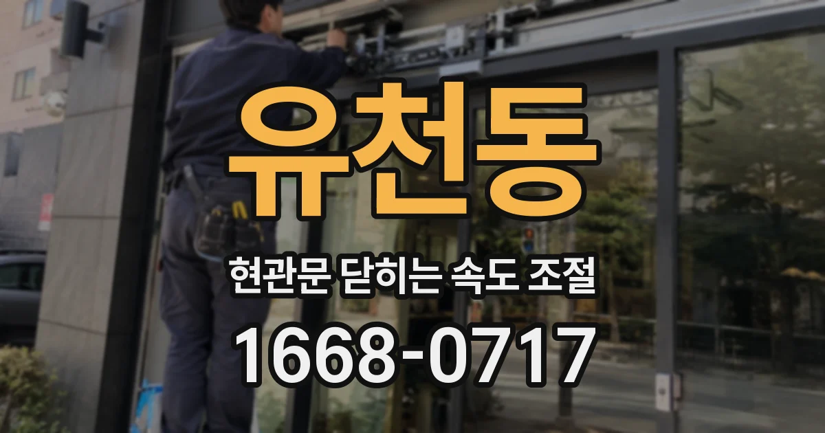 유천동 현관문 닫히는 속도 조절