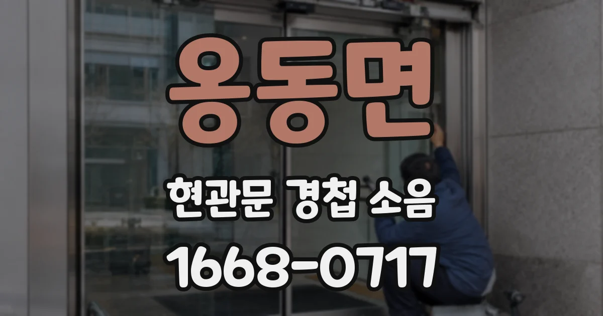 옹동면 현관문 경첩 소음