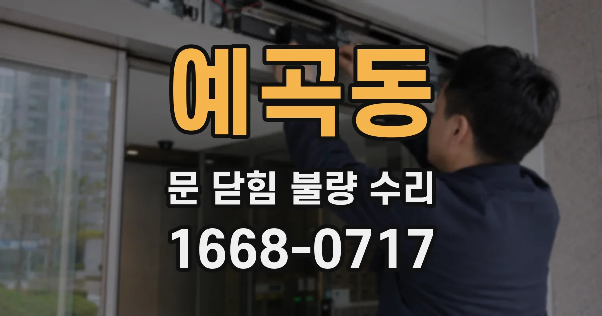 예곡동 문 닫힘 불량 수리