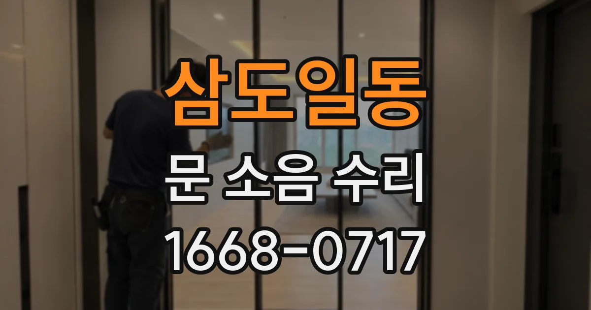 삼도일동 문 소음 수리
