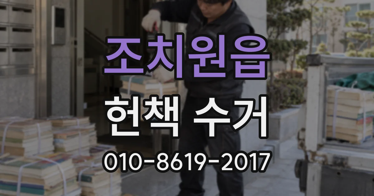 조치원읍 헌책 수거