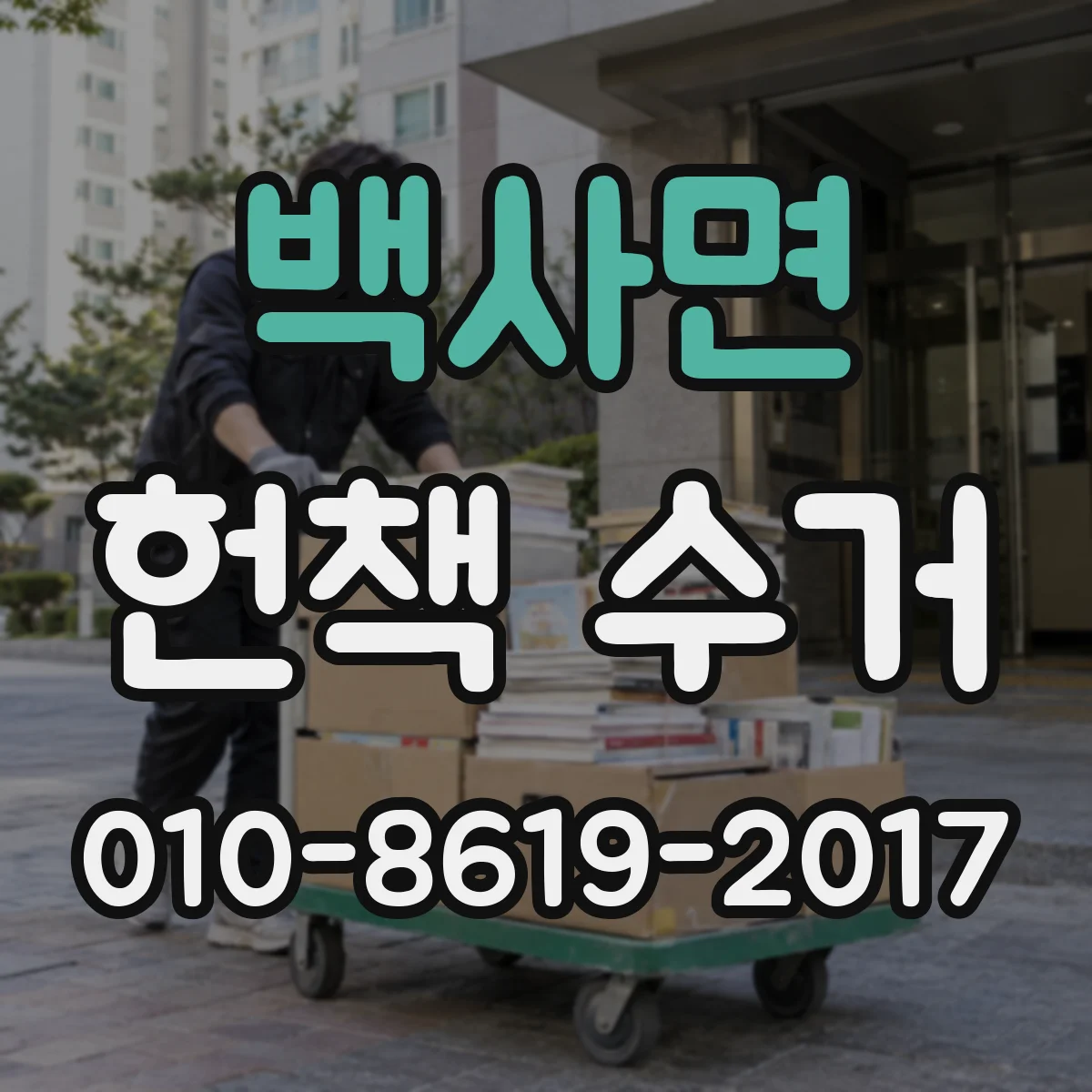 백사면 헌책 수거