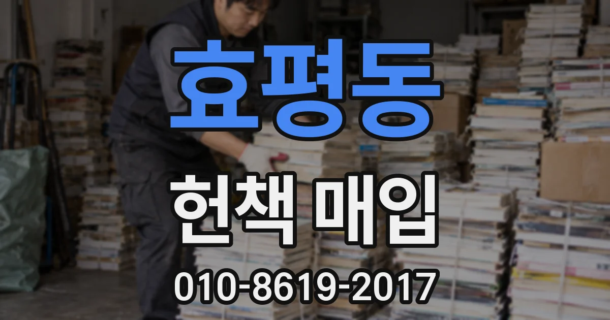 효평동 헌책 매입