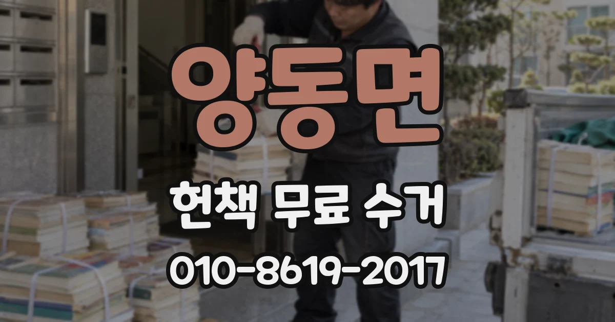 양동면 헌책 무료 수거